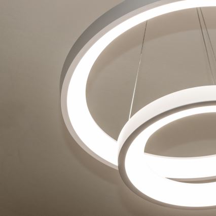 Brilagi - Lámpara colgante LED regulable suspendida por cable FALCON SLIM LED/68W/230V 3000-6500K, diámetro 50 cm, color blanco, con mando a distancia