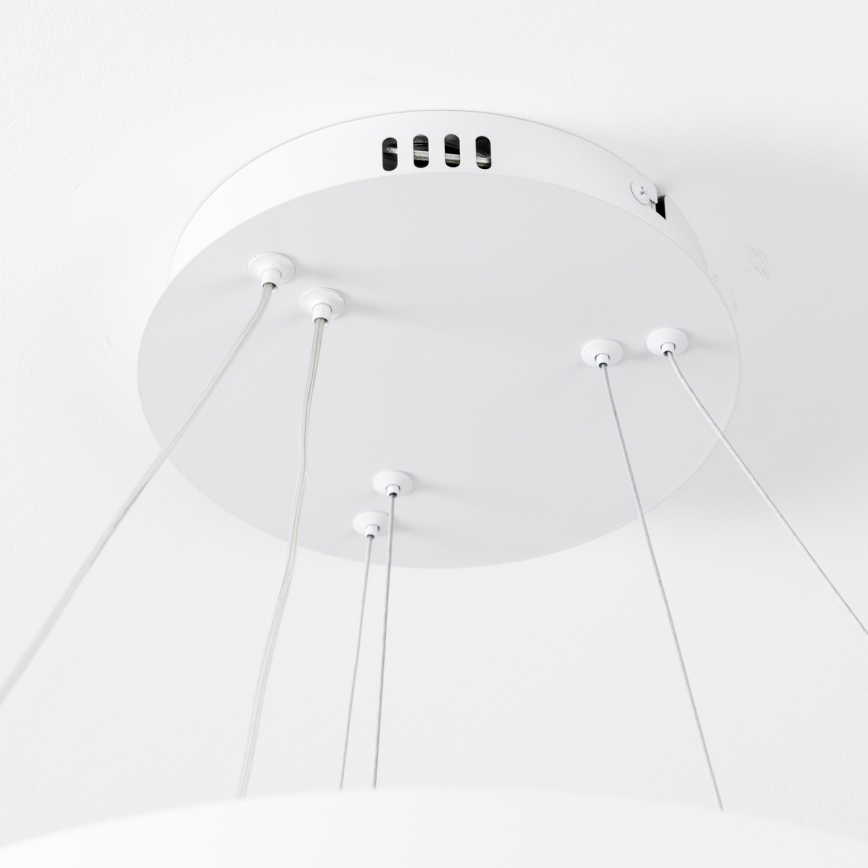 Brilagi - Lámpara colgante LED regulable suspendida por cable FALCON SLIM LED/68W/230V 3000-6500K, diámetro 50 cm, color blanco, con mando a distancia