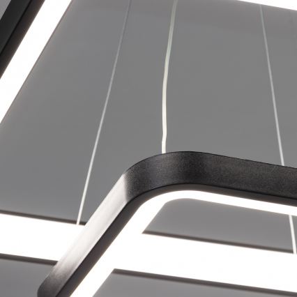 Brilagi - Lámpara colgante LED regulable con suspensión por cable FALCON SLIM LED/78W/230V 3000-6500K 50x50 cm negra + mando a distancia