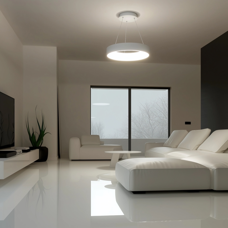 Brilagi - Lámpara colgante LED regulable con cable FALCON LED/40W/230V 3000-6500K Ø 45 cm blanca + mando a distancia