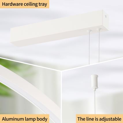 Brilagi - Lámpara colgante LED regulable en cable PORTOFINO LED/98W/230V 3000-6000K blanca + mando a distancia