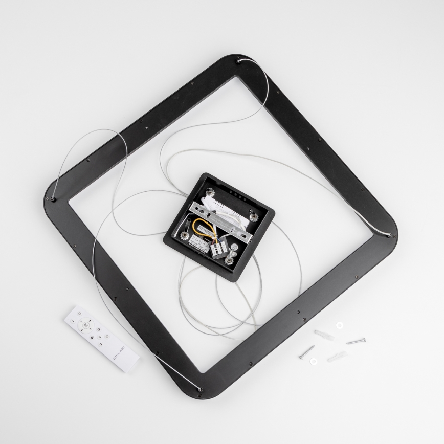 Brilagi - Lámpara colgante LED regulable FALCON SLIM LED/50W/230V 3000-6500K 50x50 cm negra + mando a distancia