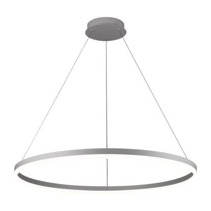Brilagi - Lámpara colgante LED regulable con cable CIRCLE LED/55W/230V 3000-6500K Ø 80 cm plateada + mando a distancia