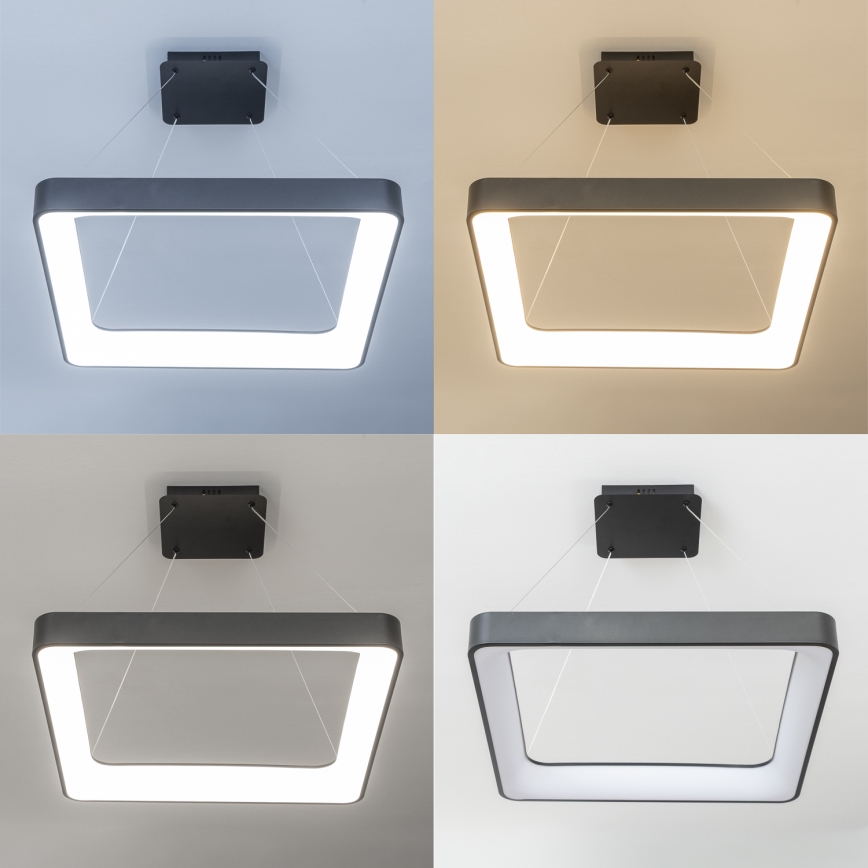 Brilagi - Lámpara colgante LED regulable con cable FALCON II LED/125W/230V 3000-6500K 60x60 cm negra + mando a distancia