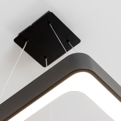 Brilagi - Lámpara colgante LED regulable con cable FALCON II LED/80W/230V 3000-6500K 40x40 cm negro + mando a distancia