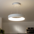 Brilagi - Lámpara colgante LED regulable en cable FALCON LED/80W/230V 3000-6500K Ø 60 cm blanca + mando a distancia