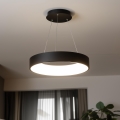 Brilagi - Lámpara colgante LED regulable en cable FALCON LED/80W/230V 3000-6500K Ø 60 cm negra + mando a distancia