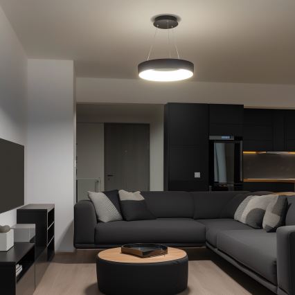 Brilagi - Lámpara colgante LED regulable con cable FALCON LED/40W/230V 3000-6500K Ø 45 cm negro + mando a distancia