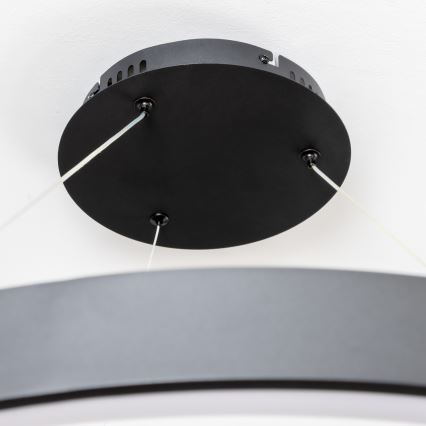 Brilagi - Lámpara colgante regulable en cable FALCON II LED/108W/230V 3000-6500K Ø 80 cm negra + mando a distancia