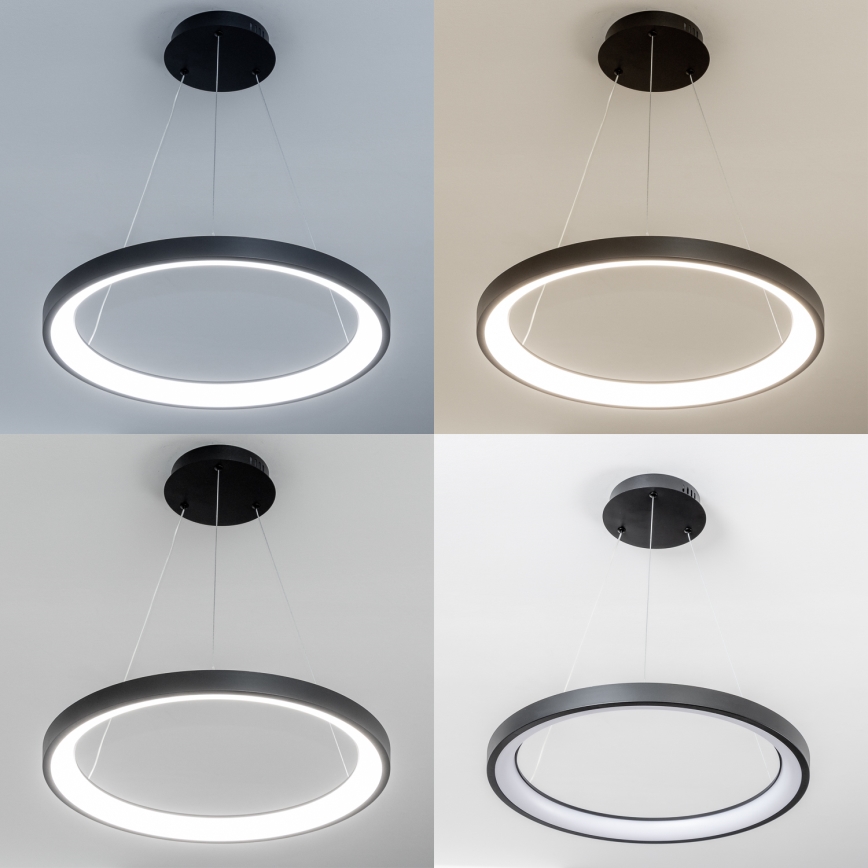 Brilagi - Lámpara colgante LED regulable con cable FALCON SLIM LED/42W/230V 3000-6500K Ø 50 cm negra + mando a distancia