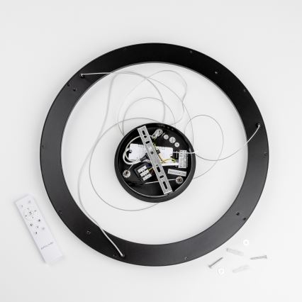 Brilagi - Lámpara colgante LED regulable con cable FALCON SLIM LED/42W/230V 3000-6500K Ø 50 cm negra + mando a distancia