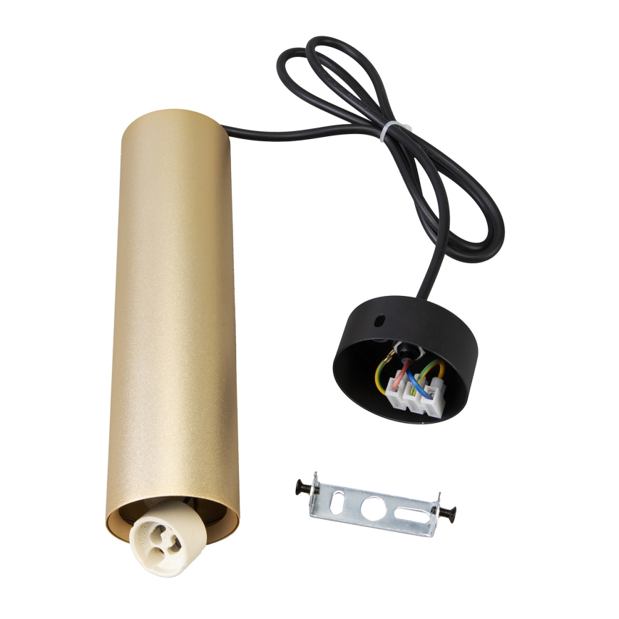 Brilagi - Lámpara colgante LED RGBW regulable con cable SELE 1xGU10/6W/230V 3000K negro/dorado