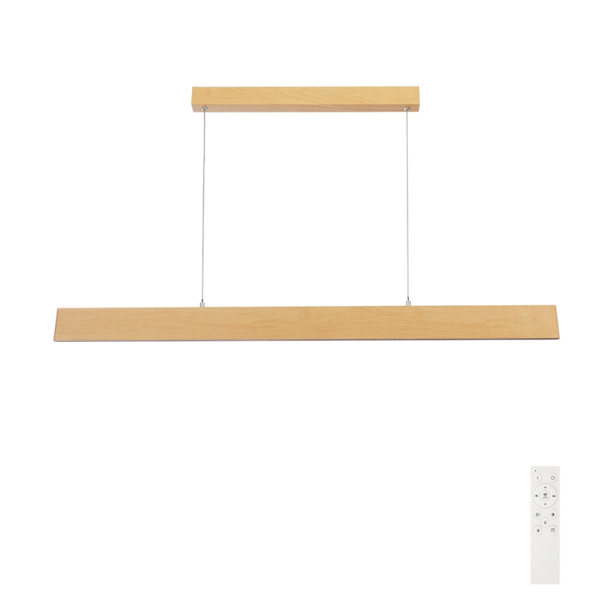 Brilagi - Lámpara colgante LED regulable suspendida por cable SLIMLINE LED/40W/230V 3000-6000K acabado en roble + mando a distancia