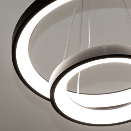 Brilagi - Lámpara colgante LED regulable FALCON SLIM LED/68W/230V 3000-6500K Ø 50 cm negra + control remoto