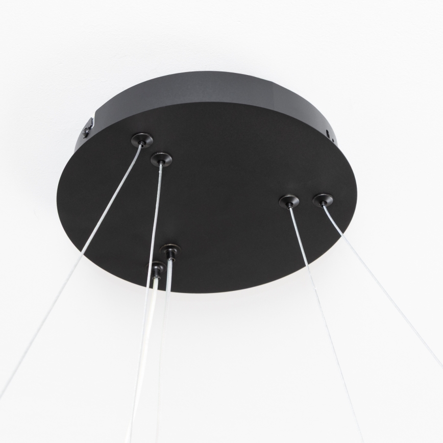 Brilagi - Lámpara colgante LED regulable FALCON SLIM LED/68W/230V 3000-6500K Ø 50 cm negra + control remoto