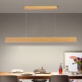 Brilagi - Lámpara colgante LED regulable suspendida por cable SLIMLINE LED/40W/230V 3000-6000K acabado en roble + mando a distancia
