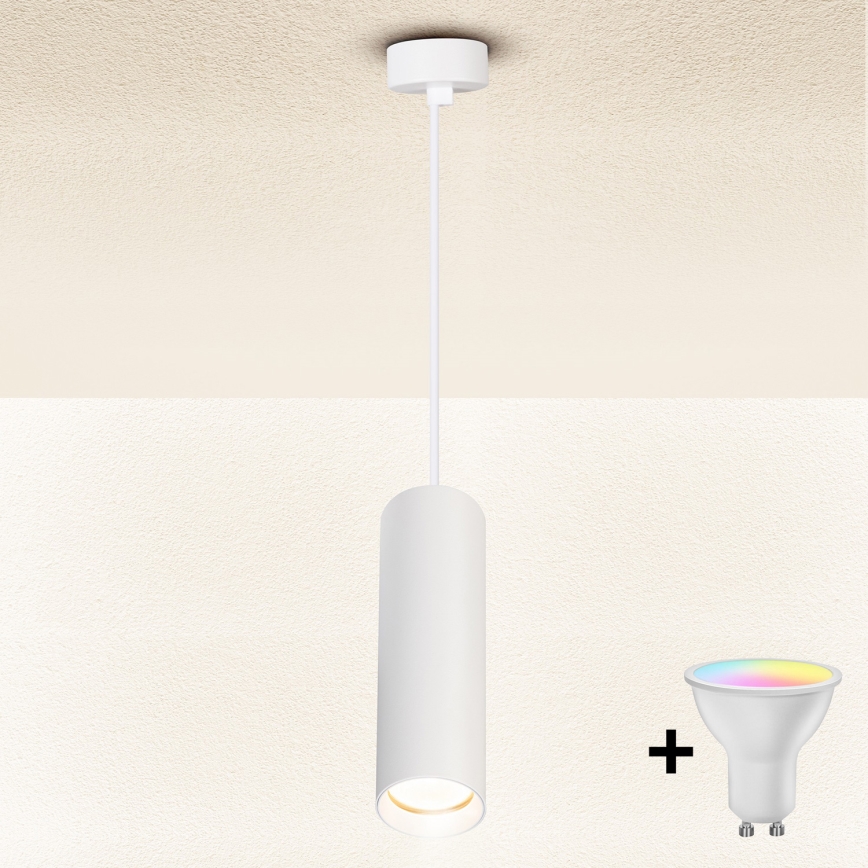 Brilagi - Lámpara colgante LED RGBW regulable con cable SELE 1xGU10/6,5W/230V 2700-6500K blanca