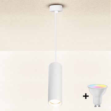 Brilagi - Lámpara colgante LED RGBW regulable con cable SELE 1xGU10/6W/230V 3000K blanca