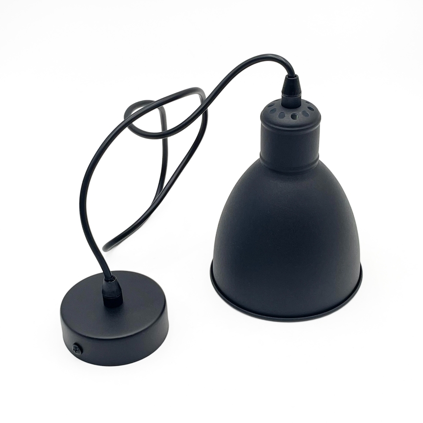 Brilagi - Lámpara colgante LED RIDDY con cable 1xE27/60W/230V negra
