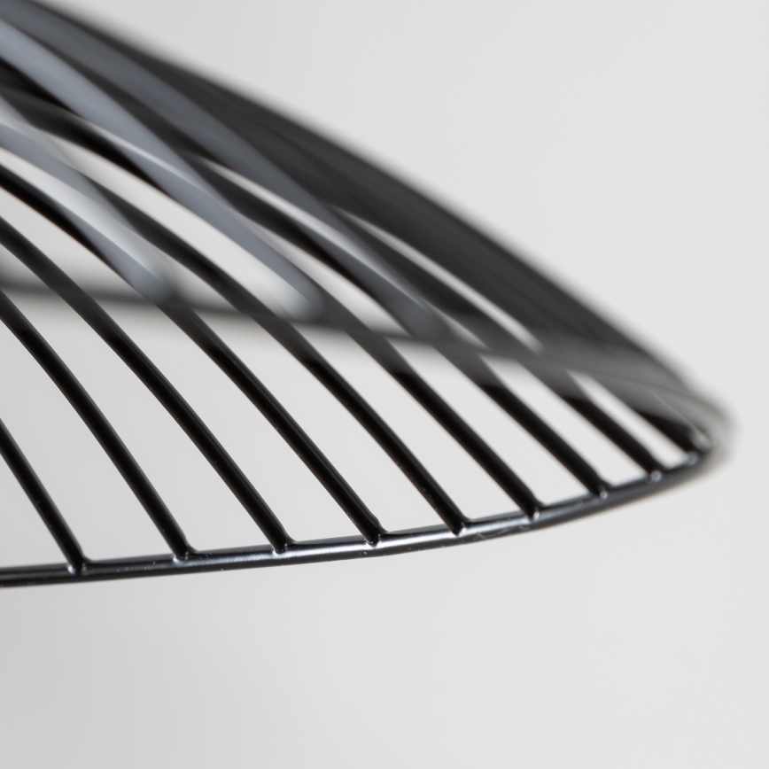 Brilagi - Lámpara colgante LED sobre cable CERIA WIRE 1xE27/40W/230V diámetro 38 cm negro