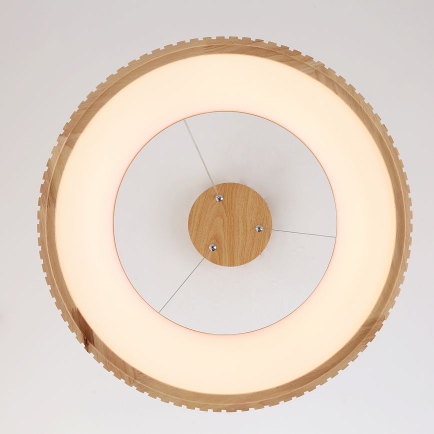 Brilagi - Lámpara colgante LED con cable FALCON WOOD MODERN LED/30W/230V 3000/4000/6000K Ø 45 cm madera
