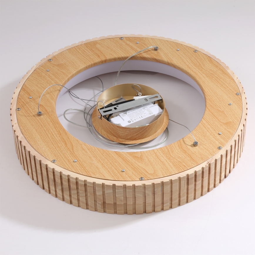 Brilagi - Lámpara colgante LED con cable FALCON WOOD MODERN LED/30W/230V 3000/4000/6000K Ø 45 cm madera