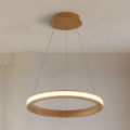 Brilagi - Lámpara colgante LED suspendida de cable UMEA WOOD LED/30W/230V, Ø 40 cm, madera
