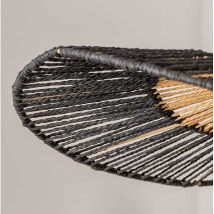 Brilagi - Lámpara colgante LED suspendida por cable CERIA BOHO 1xE27/40W/230V diámetro 50 cm negro/marrón