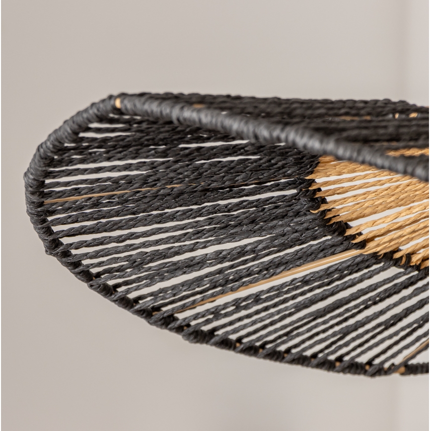 Brilagi - Lámpara colgante LED suspendida por cable CERIA BOHO 1xE27/40W/230V diámetro 50 cm negro/marrón