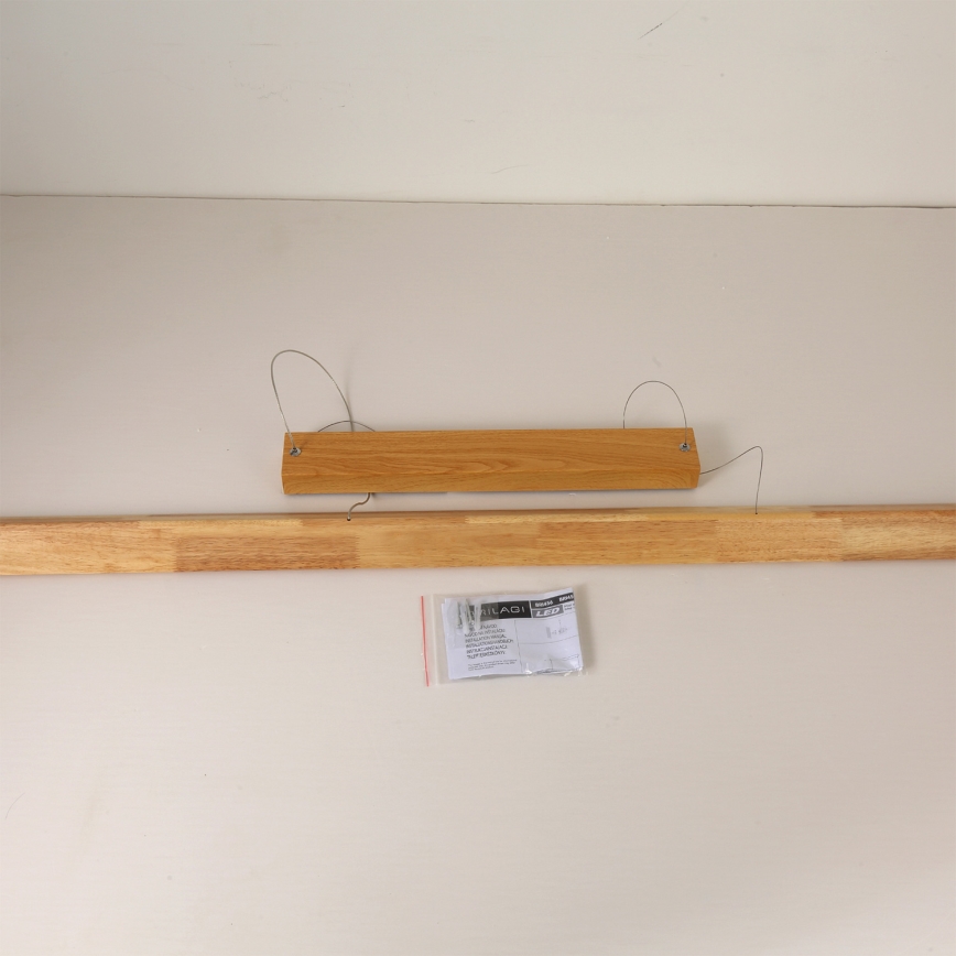 Brilagi - Lámpara colgante LED suspendida por cable UMEA WOOD LED/40W/230V 150 cm madera de hevea
