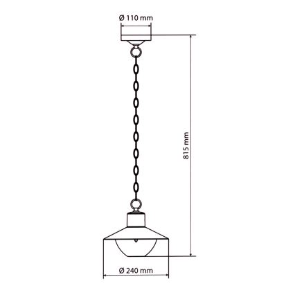 Brilagi - Lámpara colgante LED VEERLE 1xE27/60W/230V IP44
