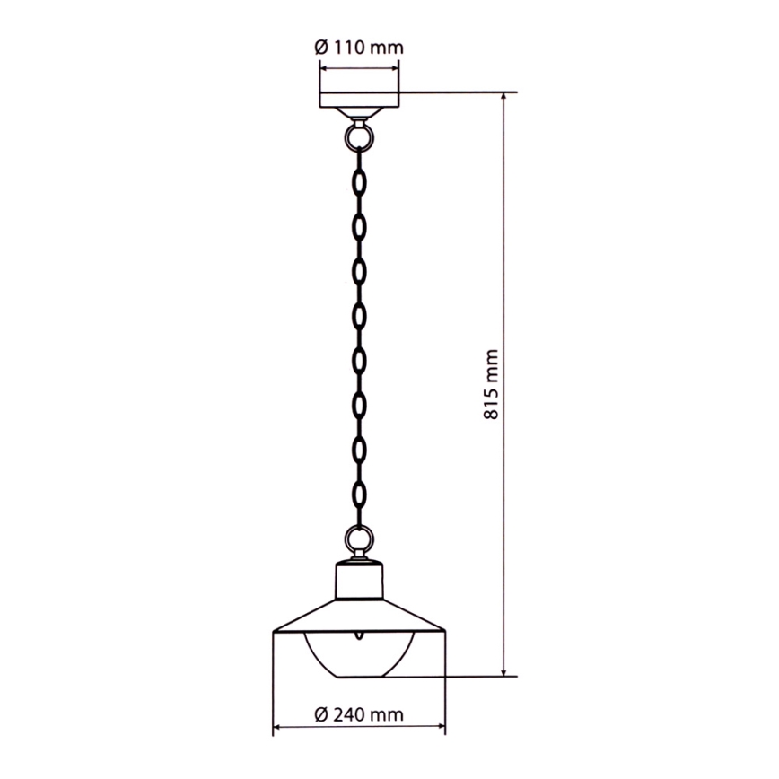 Brilagi - Lámpara colgante LED VEERLE 1xE27/60W/230V IP44