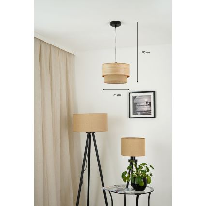 Brilagi - Lámpara colgante MONTANA BOHO 1xE27/15W/230V diá. 25 cm marrón/negro