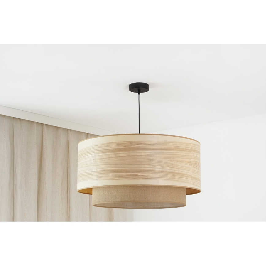 Brilagi - Lámpara colgante MONTANA BOHO 1xE27/15W/230V diá. 60 cm marrón/negro