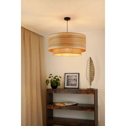 Brilagi - Lámpara colgante MONTANA BOHO 1xE27/15W/230V diá. 60 cm marrón/negro