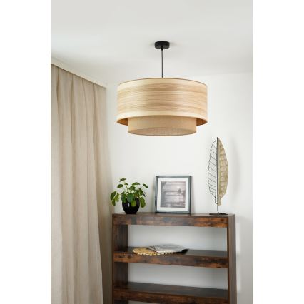 Brilagi - Lámpara colgante MONTANA BOHO 1xE27/15W/230V diá. 60 cm marrón/negro