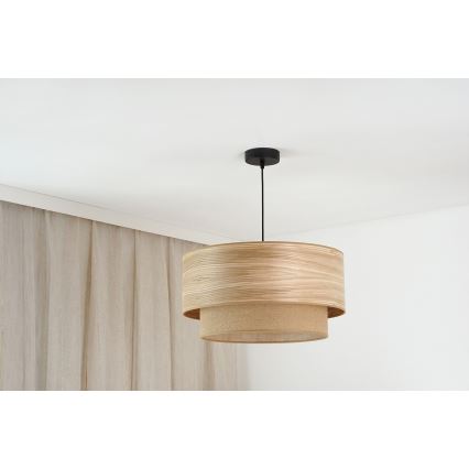 Brilagi - Lámpara colgante con cable MONTANA BOHO 1xE27/15W/230V diámetro 45 cm marrón/negro