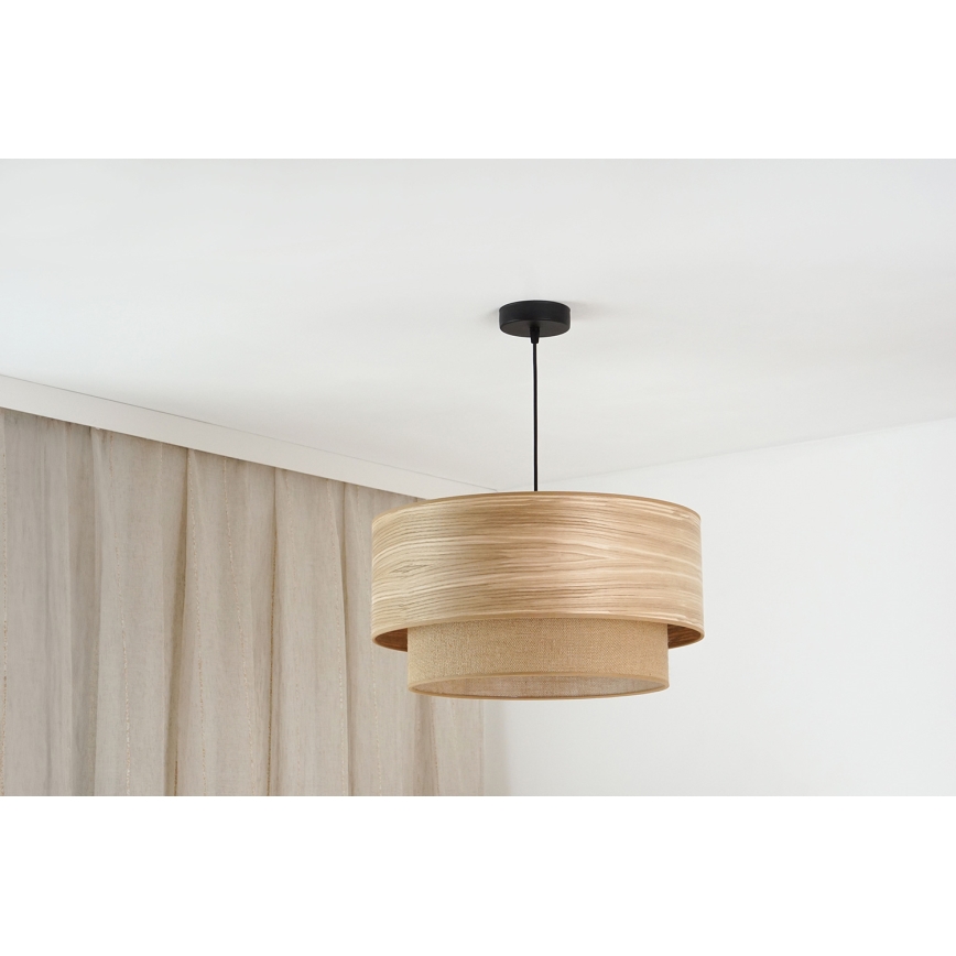 Brilagi - Lámpara colgante con cable MONTANA BOHO 1xE27/15W/230V diámetro 45 cm marrón/negro