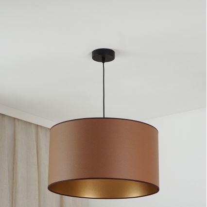 Brilagi - Lámpara colgante OREGON ROLLER VEGE 1xE27/15W/230V diá. 45 cm marrón