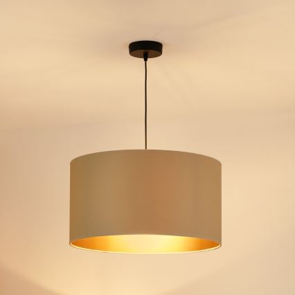 Brilagi - Lámpara colgante con cable OREGON ROLLER VEGE 1xE27/15W/230V diámetro 45 cm beige