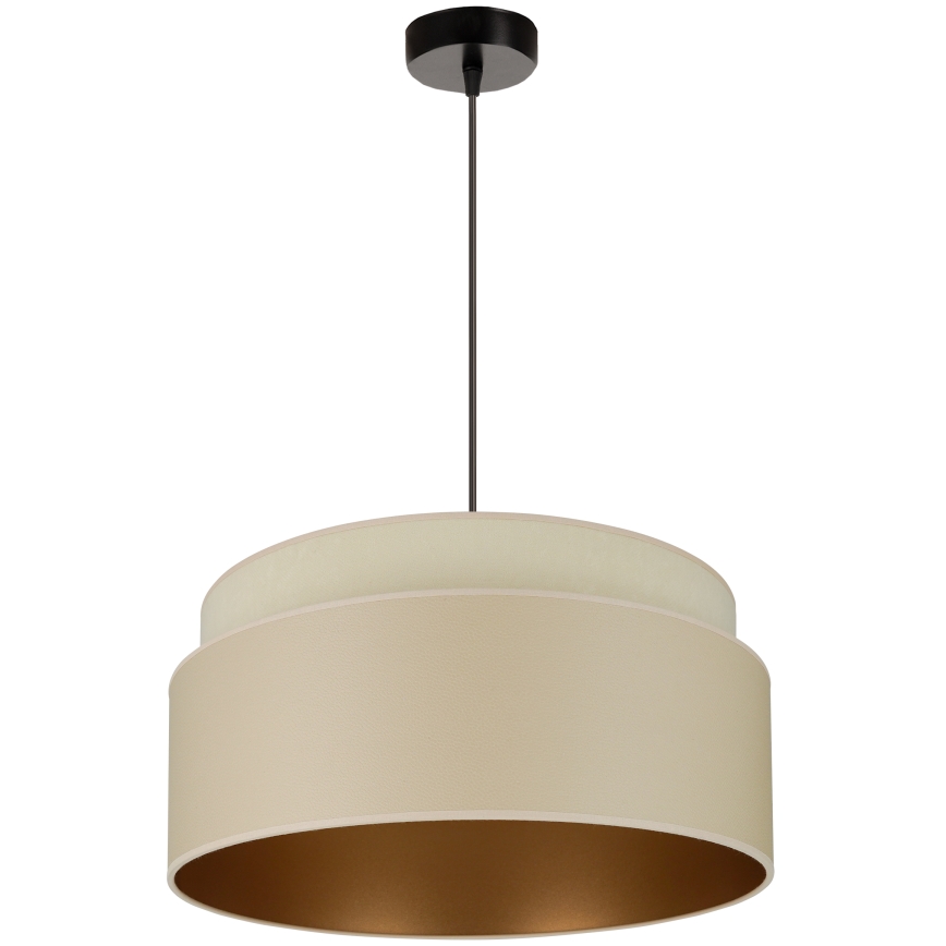 Brilagi - Lámpara colgante con cable OREGON VEGE 1xE27/15W/230V diámetro 45 cm beige