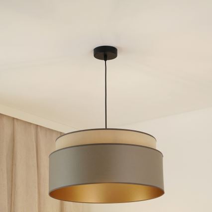 Brilagi - Lámpara colgante con cable OREGON VEGE 1xE27/15W/230V diámetro 45 cm gris