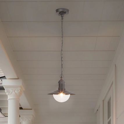 Brilagi - Lámpara colgante para exterior MOLDE 1xE27/60W IP44 negra