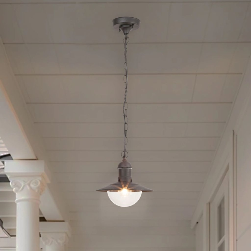 Brilagi - Lámpara colgante para exterior MOLDE 1xE27/60W IP44 negra