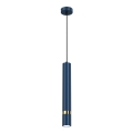 Brilagi - Lámpara colgante POKER 1xGU10/25W/230V azul/dorado