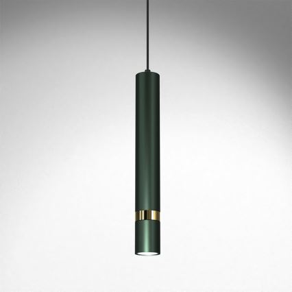 Brilagi - Lámpara colgante POKER 1xGU10/25W/230V verde/dorado