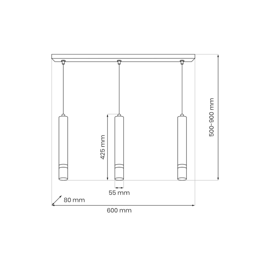 Brilagi - Lámpara colgante POKER 3xGU10/25W/230V beige/dorado