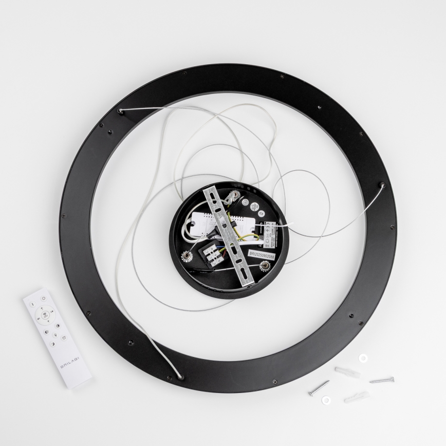 Brilagi - Lámpara colgante LED regulable con cable FALCON SLIM LED/42W/230V 3000-6500K diámetro 50 cm negra + mando a distancia