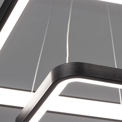 Brilagi - Lámpara colgante LED regulable suspendida por cable FALCON SLIM LED/78W/230V 3000-6500K 50x50 cm negra + mando a distancia