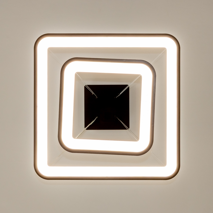 Brilagi - Lámpara colgante LED regulable suspendida por cable FALCON SLIM LED/78W/230V 3000-6500K 50x50 cm negra + mando a distancia